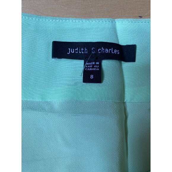 JUDITH Charles BNWOT Women Green "Tanpa" Tank Blouse Silk NEW V Neck - Picture 5 of 7